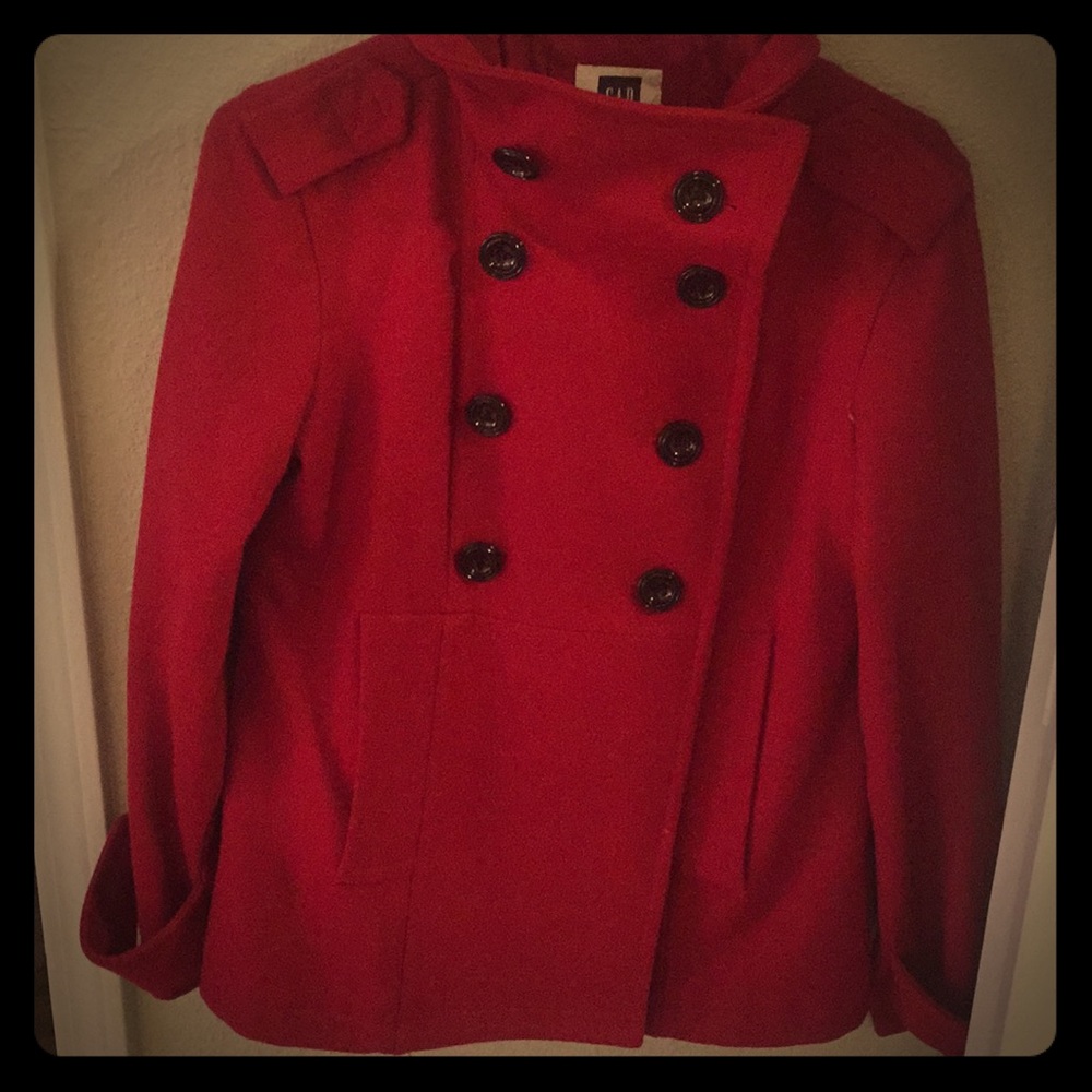 GAP red pea coat
